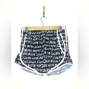 3 for 20 CALVIN KLEIN Women Logo‎ Black & White Workout Shorts with Lining | XS